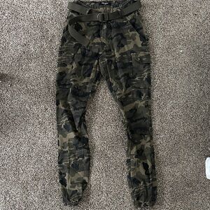 American Bazi Camouflage Cargo Pants with Belt